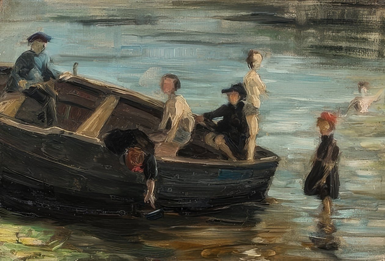 Lapset veneessä. 1903 tekijältä Franz Marc
