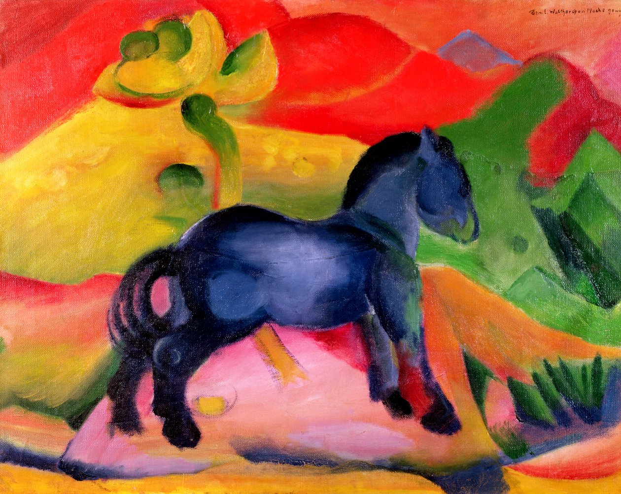 Pieni sininen hevonen, 1912 tekijältä Franz Marc