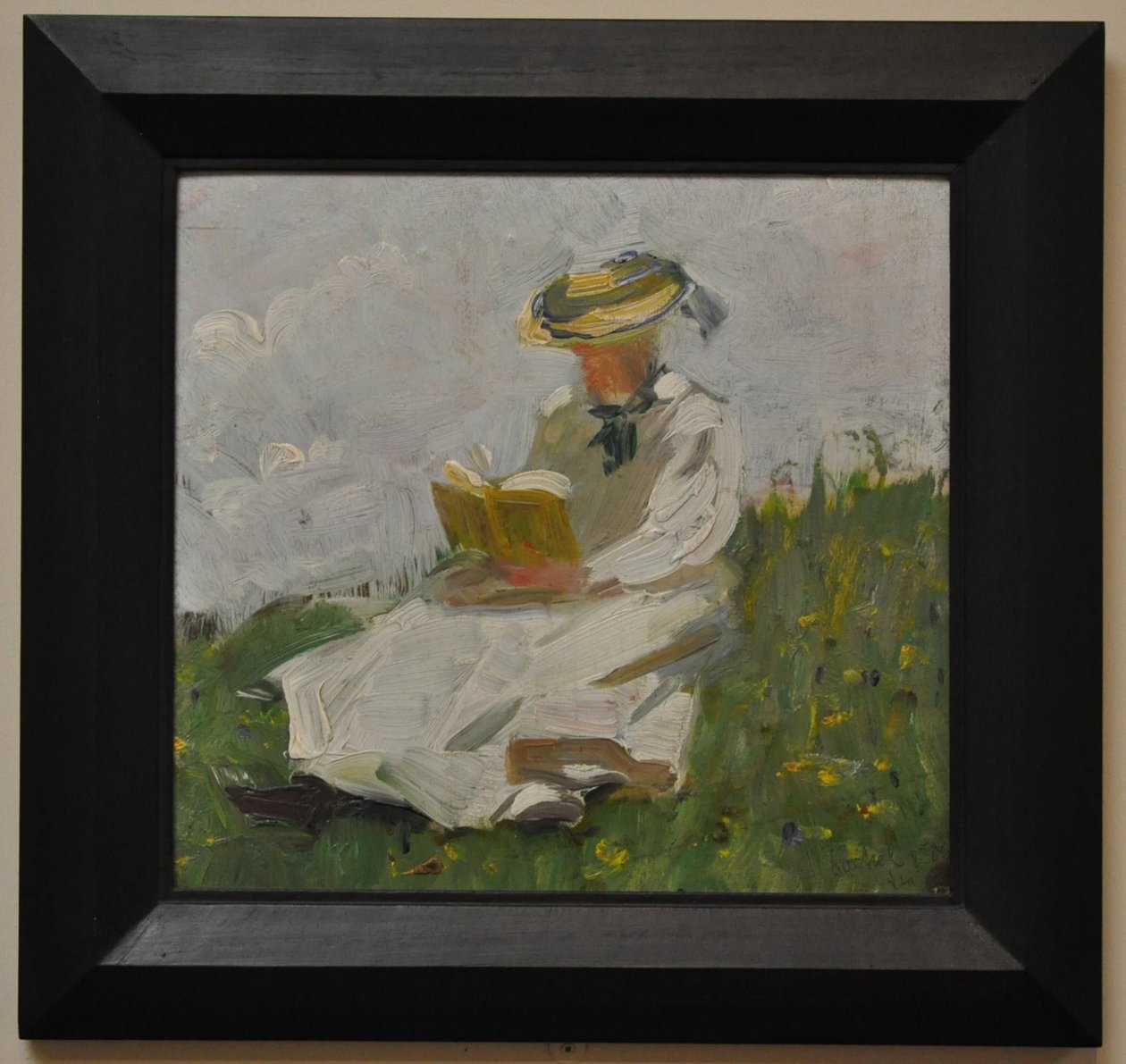 Lukeva nainen vihreässä tekijältä Franz Marc