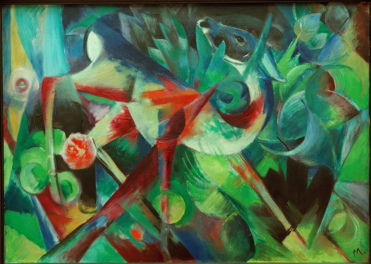 Reh im Blumengarten tekijältä Franz Marc