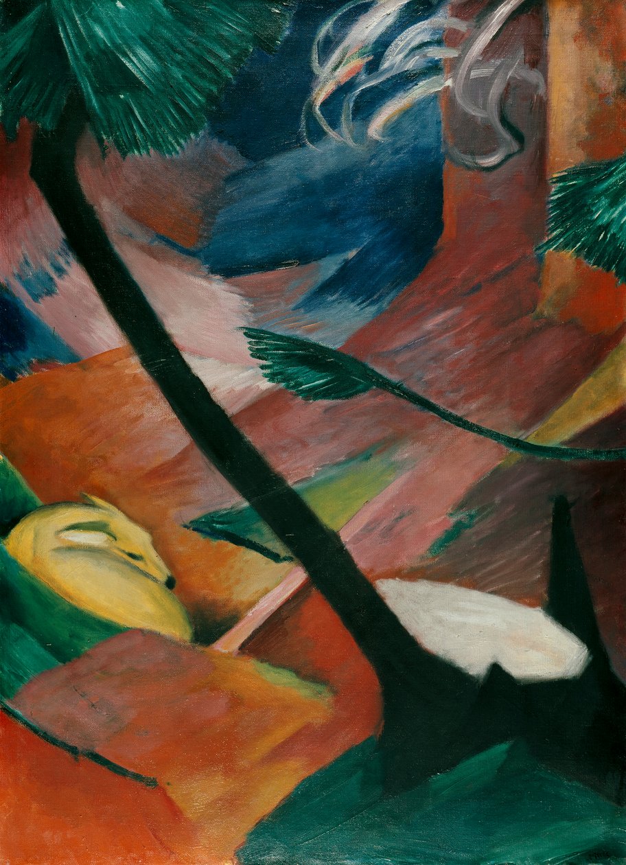 Reh im Walde II tekijältä Franz Marc