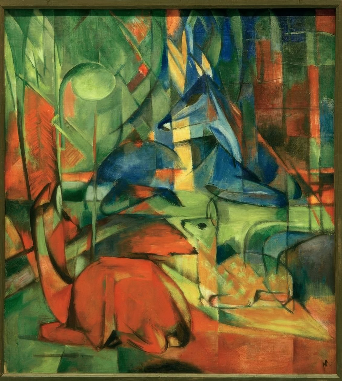 Rehe im Walde II tekijältä Franz Marc