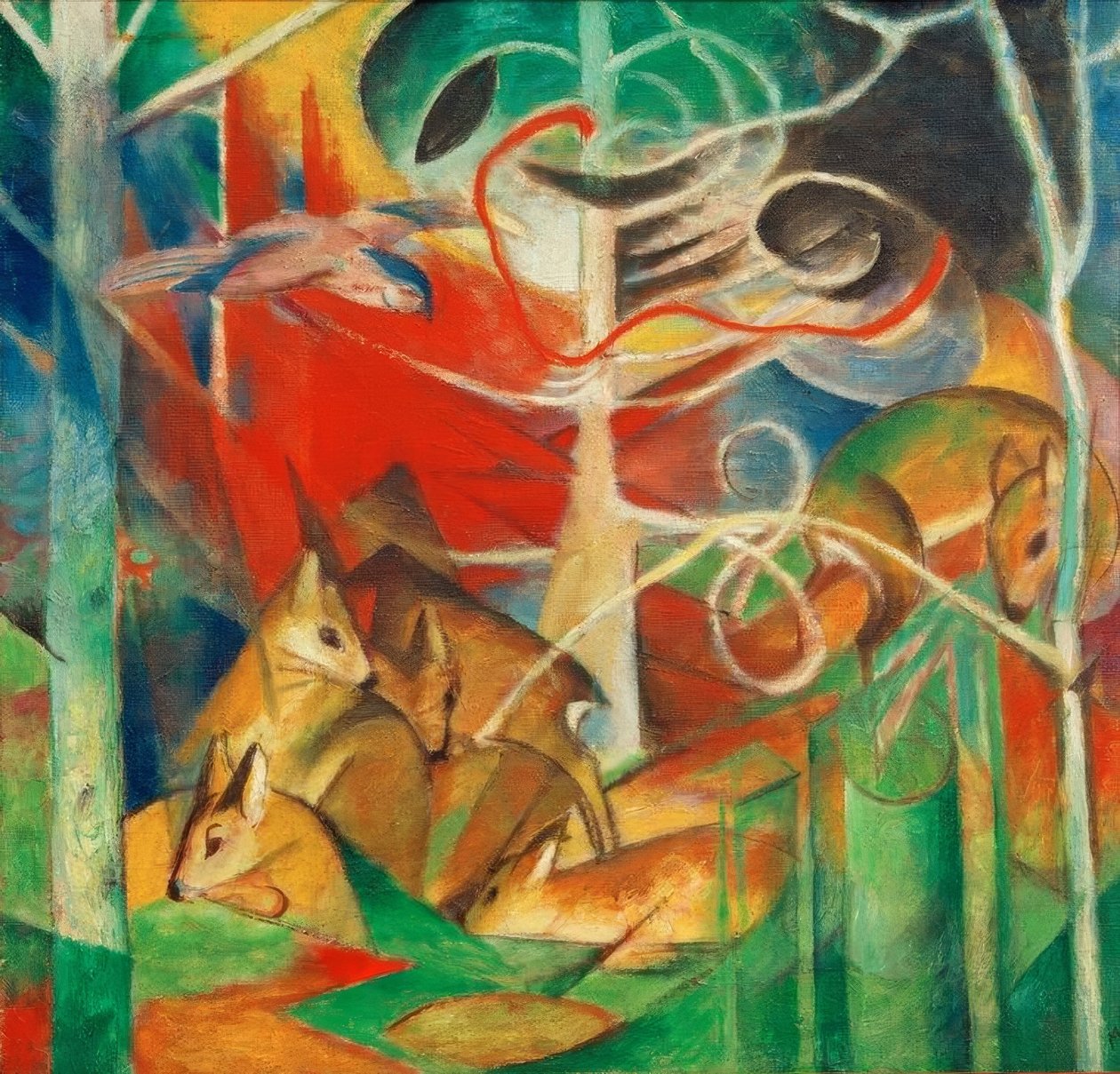 Hirvi metsässä I tekijältä Franz Marc