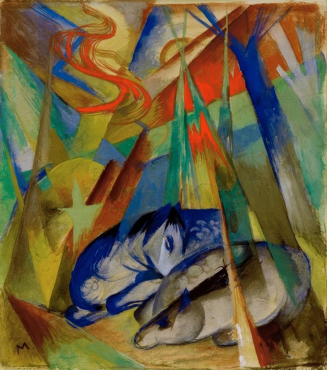 Schlafende Tiere tekijältä Franz Marc