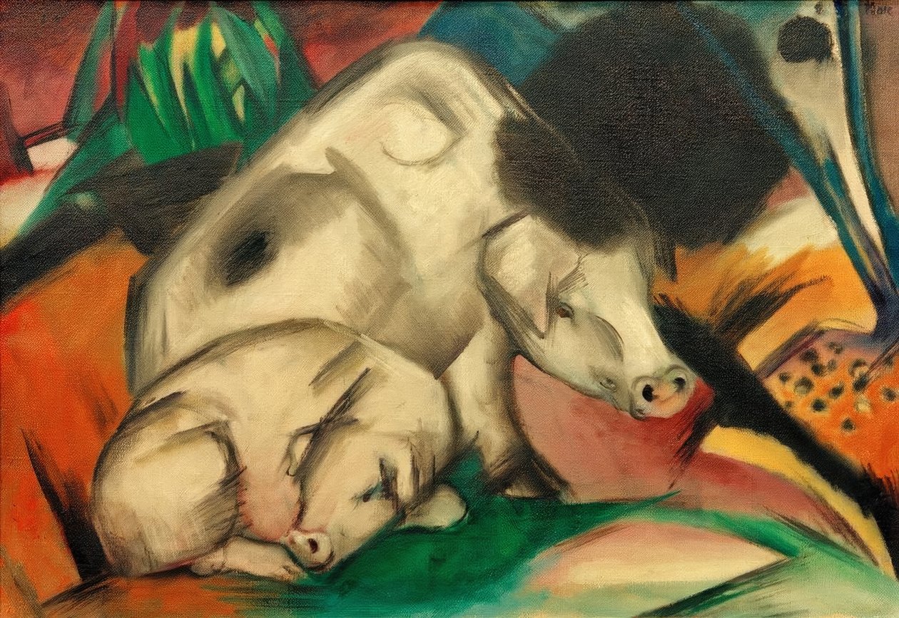 Schweine (Mutterschwein) tekijältä Franz Marc