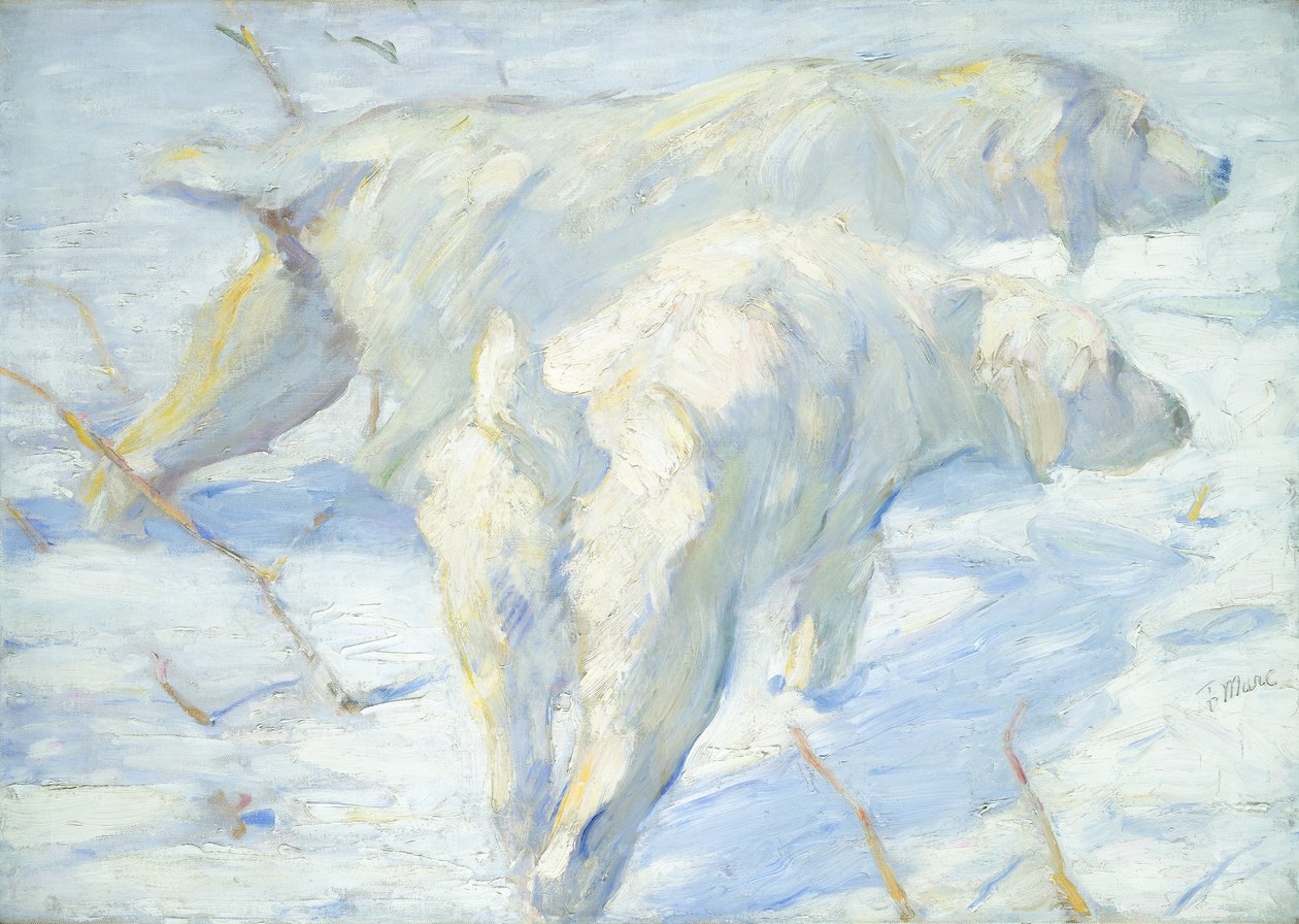 Siperian koirat lumessa tekijältä Franz Marc