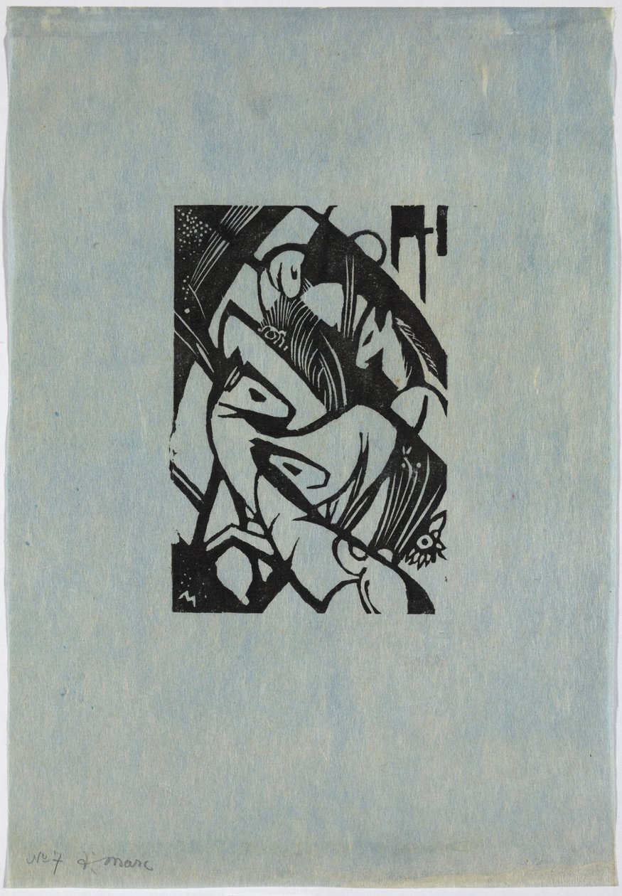 Hyppäävät hevoset tekijältä Franz Marc