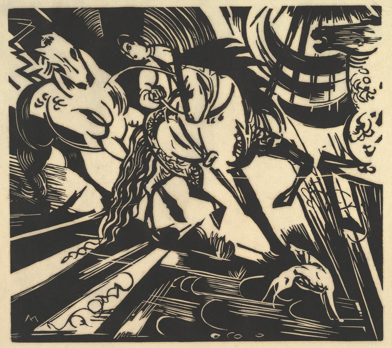 Ratsastuskoulu tekijältä Franz Marc