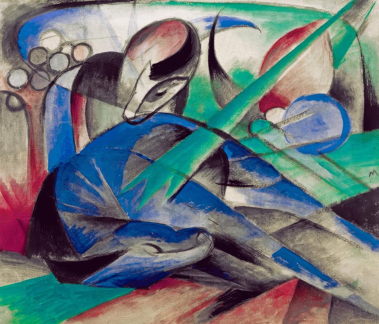 Uneksiva hevonen tekijältä Franz Marc
