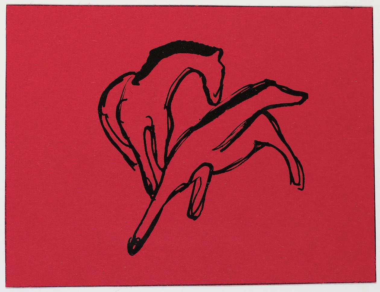 Kaksi hevosta tekijältä Franz Marc