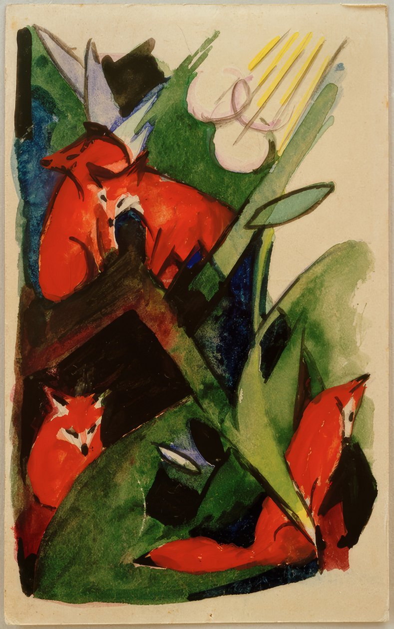 Neljä kettua tekijältä Franz Marc