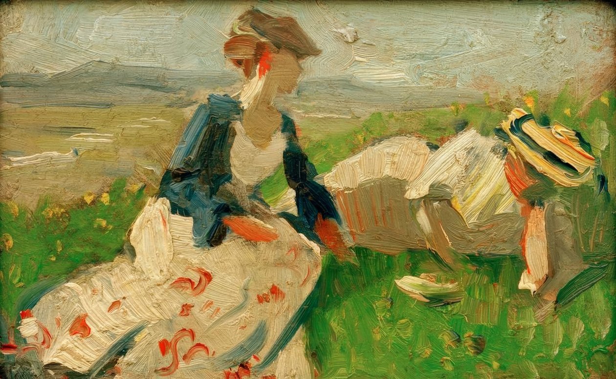 Zwei Frauen am Berg tekijältä Franz Marc