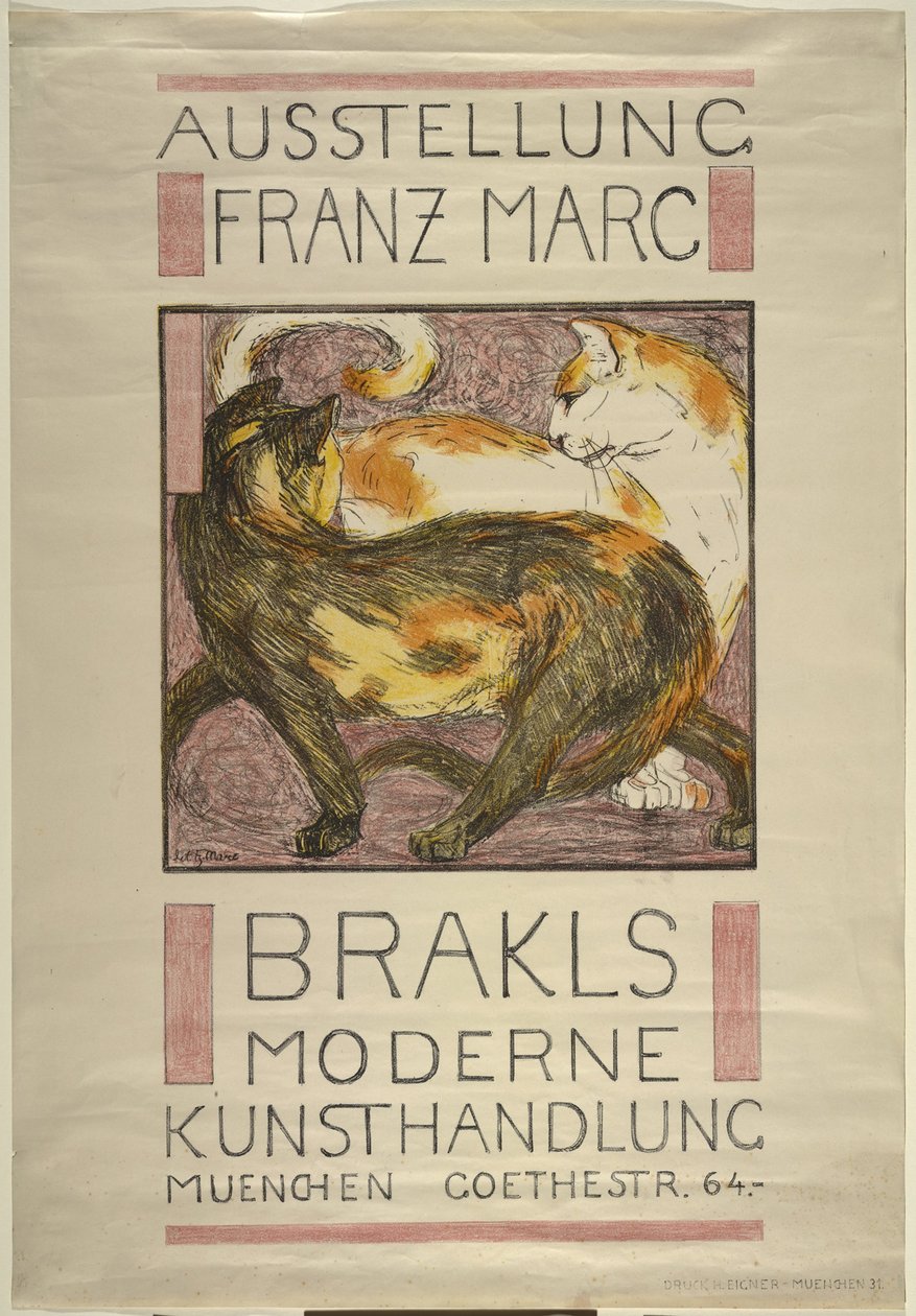 Kaksi kissaa tekijältä Franz Marc