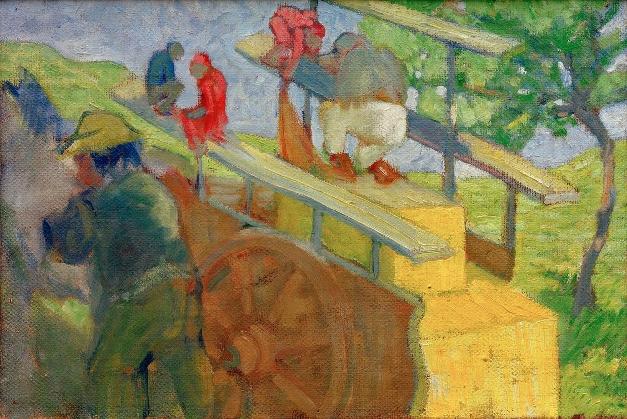 Äffchen auf einem Karren tekijältä Franz Marc