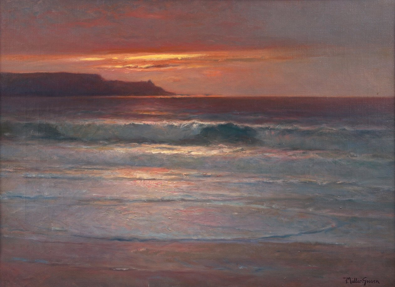 Viimeiset kesäsäteet surffailla, n. 1890-1900 (öljy kankaalle) tekijältä Franz Muller Gossen