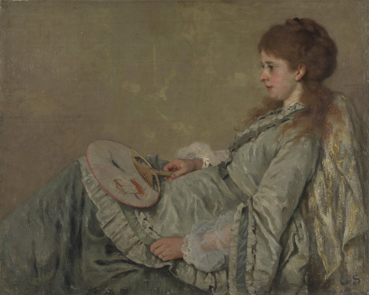 Taiteilijavaimon muotokuva, 1872-1873 tekijältä Franz Otto Scholderer