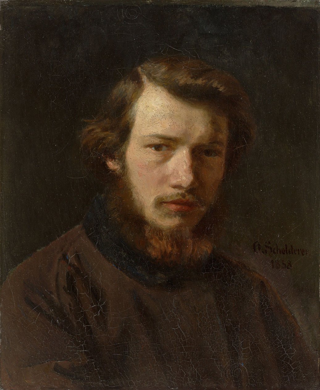 Omakuva 24-vuotiaana, 1858. tekijältä Franz Otto Scholderer