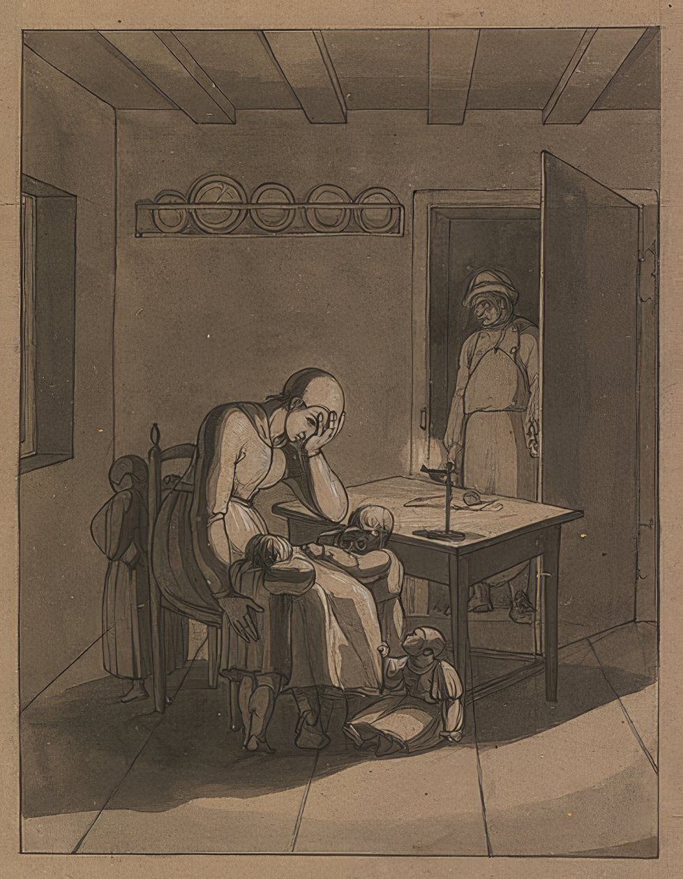 Lienhard ja Gertrud. Noin 1808 tekijältä Franz Pforr