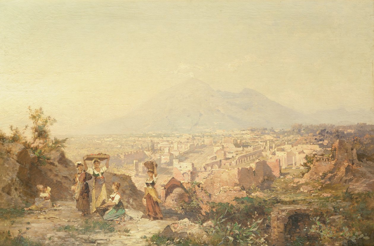 Näkymä Pompejista tekijältä Franz Richard Unterberger