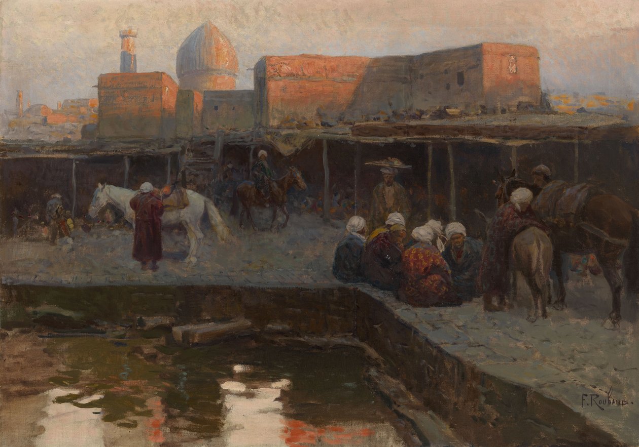 Gur-e Amirin Caravanserai Samarkandissa tekijältä Franz Roubaud