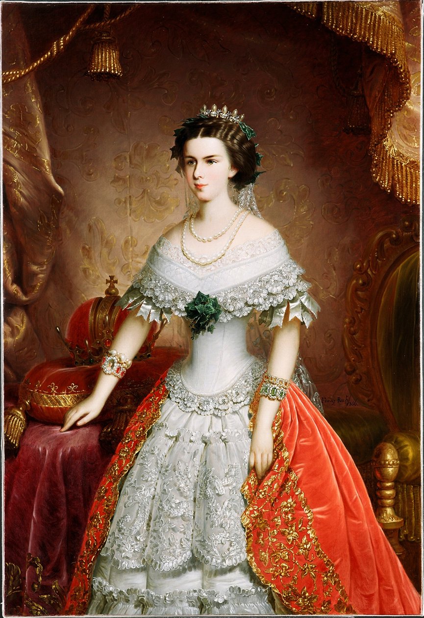 Muotokuva Elisabetista Baijerista, 1856 tekijältä Franz Russ the Elder