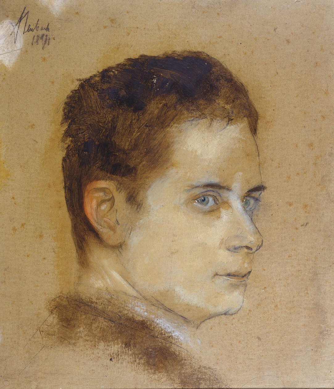 Maximilian Harden (1861-1927) (guassi ja liitu paperille) tekijältä Franz Seraph von Lenbach