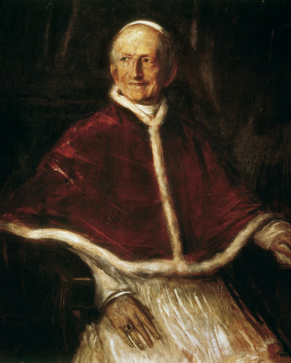 Paavi Leo XIII:n muotokuva tekijältä Franz Seraph von Lenbach