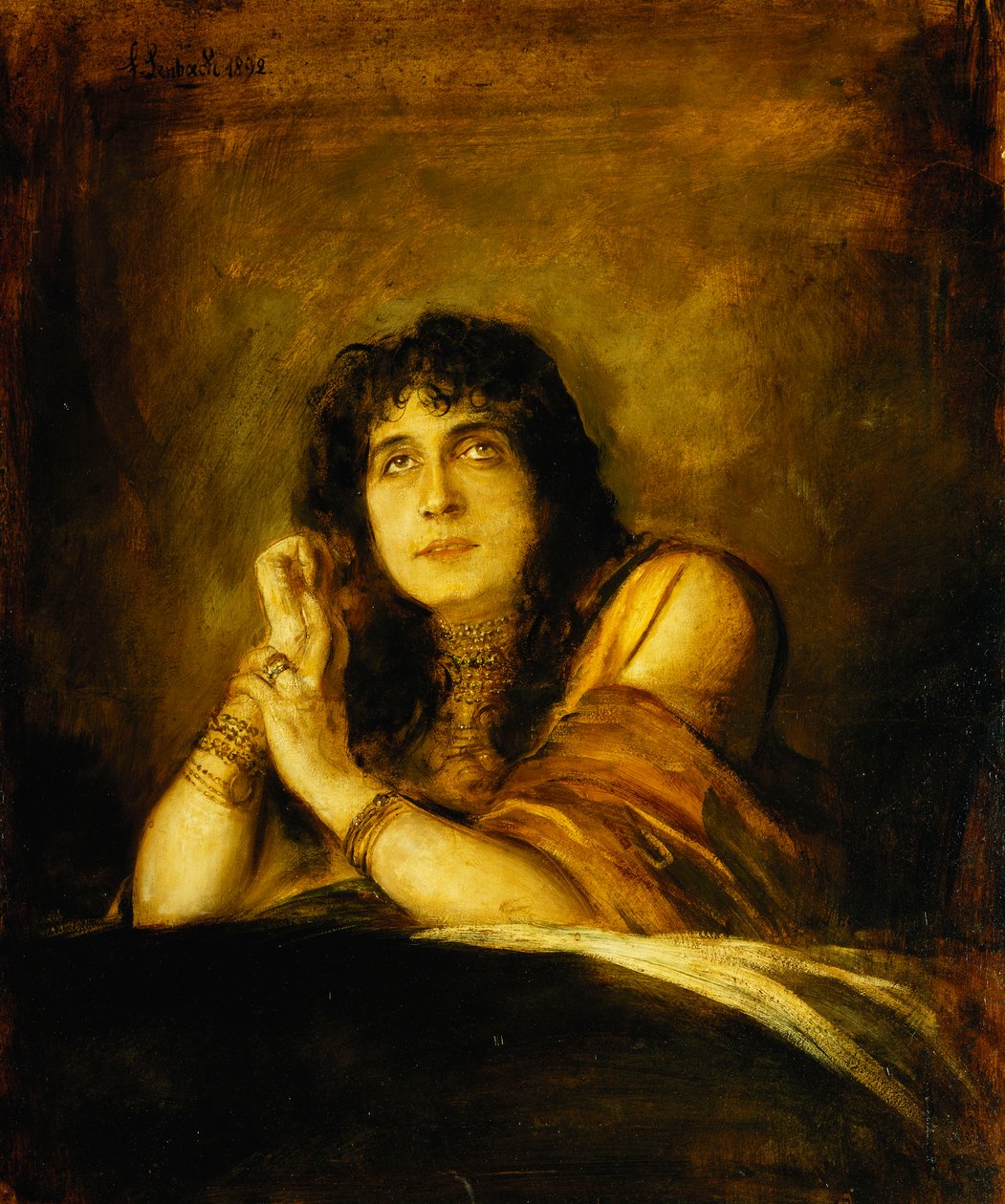 Muotokuva Sarah Bernhardtista Lady Macbethinä, 1892 tekijältä Franz Seraph von Lenbach