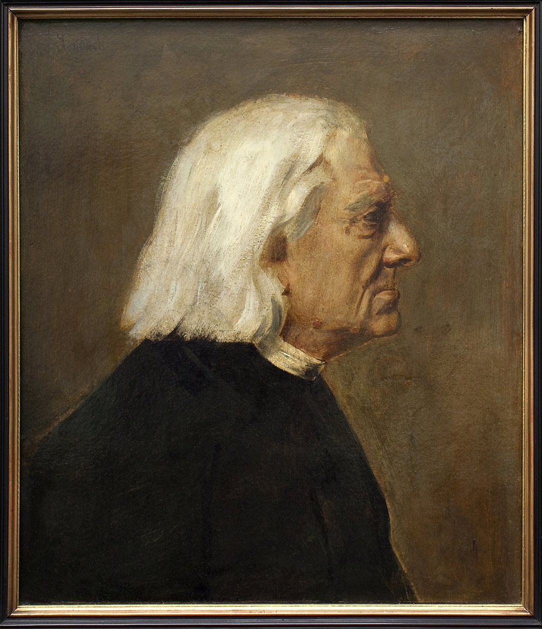 Säveltäjä Franz Liszt (1811-1886). Franz von Lenbachin (1836-1904) maalaus öljy kankaalle tekijältä Franz Seraph von Lenbach