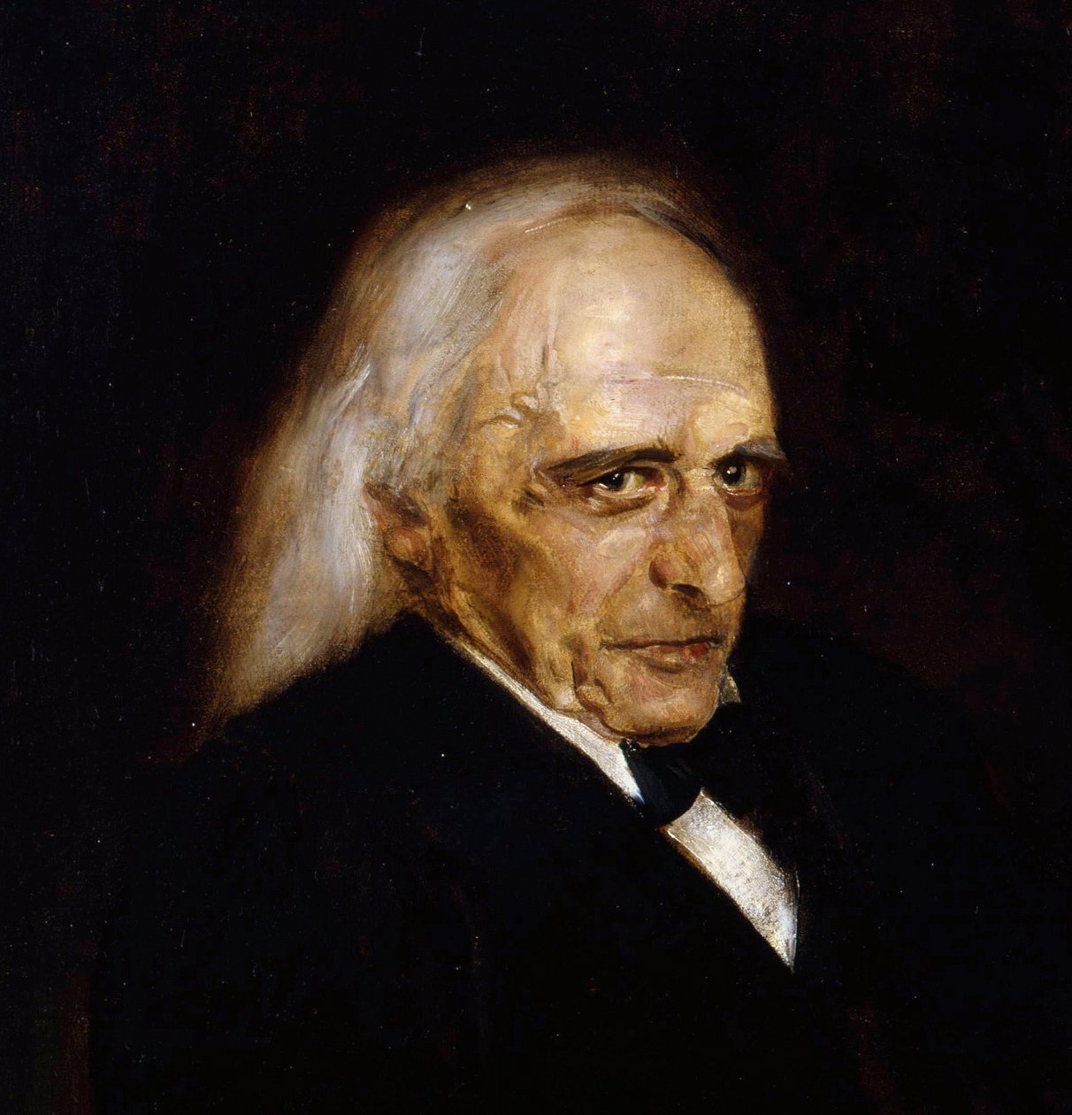 Theodor Mommsen (1817 - 1903), saksalainen historia - Theodor Mommsenin muotokuva (1817-1903) Yksityiskohta Lenbach, Franz, von (1836-1904) tekijältä Franz Seraph von Lenbach