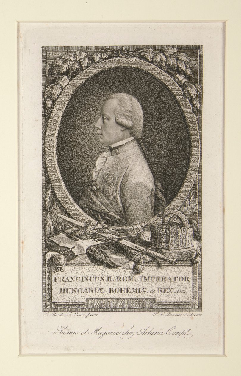 Francis II. Rom. Unkarin keisari ja Böömin kuningas tekijältä Franz Valentin Durmer