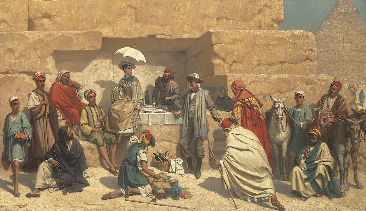 Lounas pyramidien juurella, Gizeh tekijältä Franz Vinck