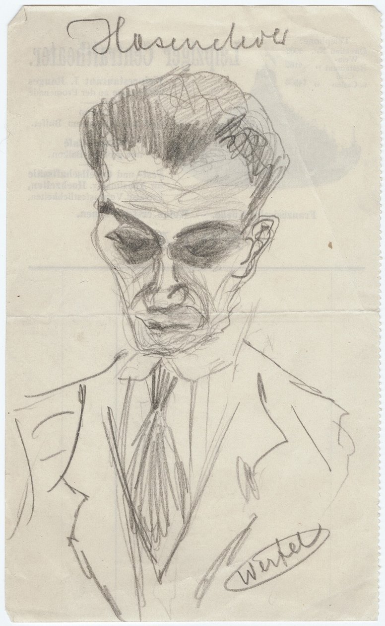 Walter Hasencleverin muotokuva 1890-1940, 1930-luvun alku tekijältä Franz Werfel
