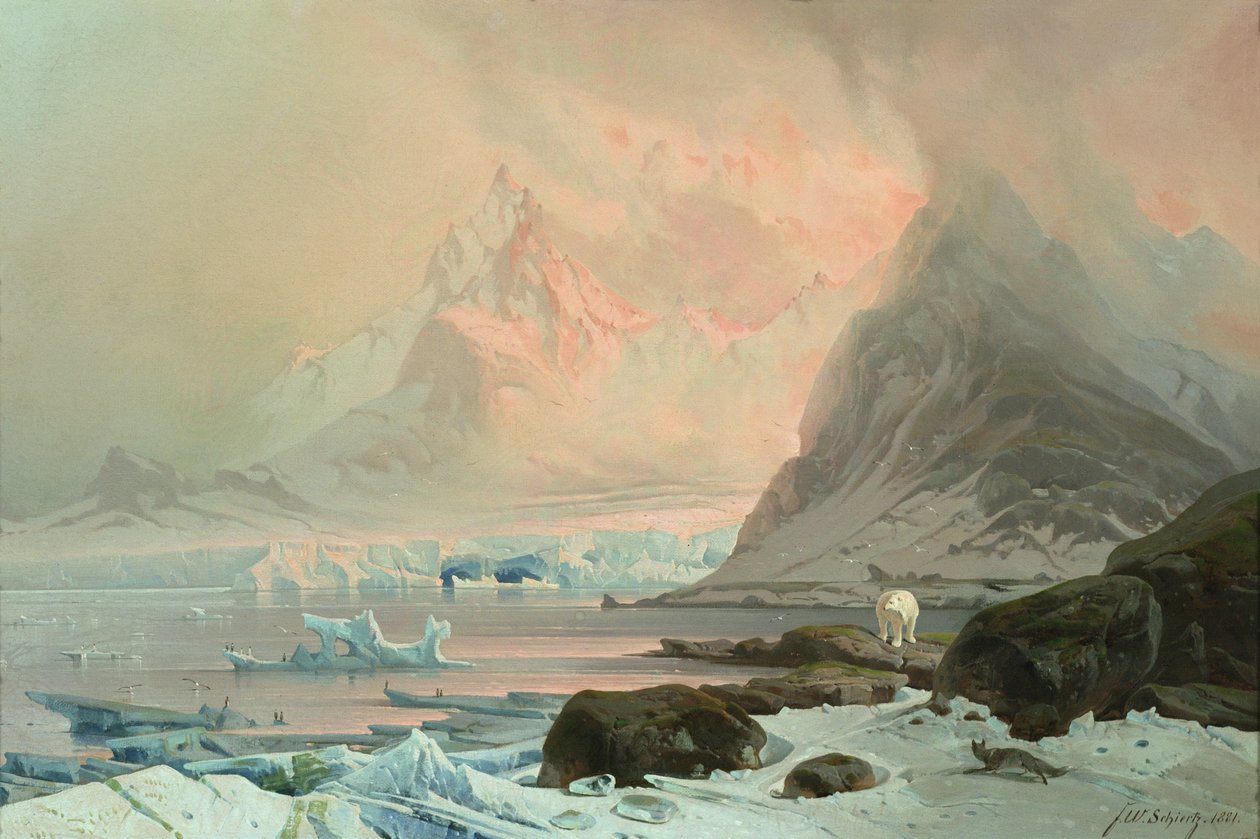 Kesäyö, Spitsbergen tekijältä Franz Wilhelm Schiertz