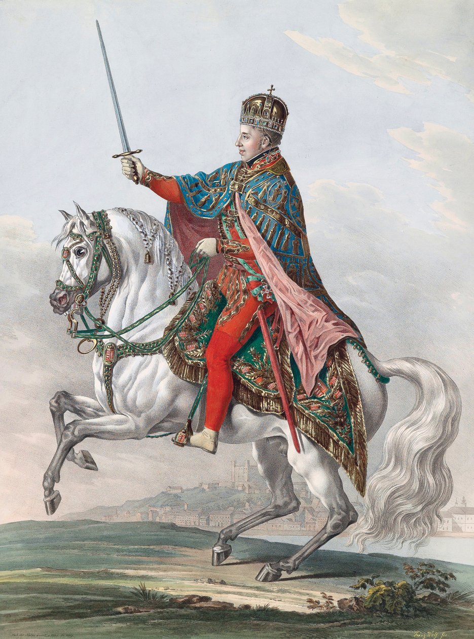 Itävallan keisari Ferdinand I hevosen selässä tekijältä Franz Wolf