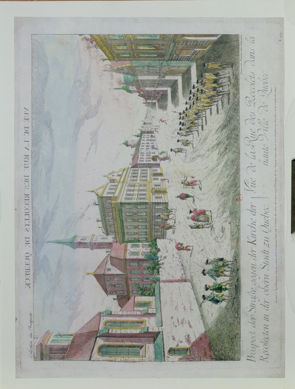Rue des Recolets, Quebec, kokoelmasta "Collection des Prospects" tekijältä Franz Xaver Habermann