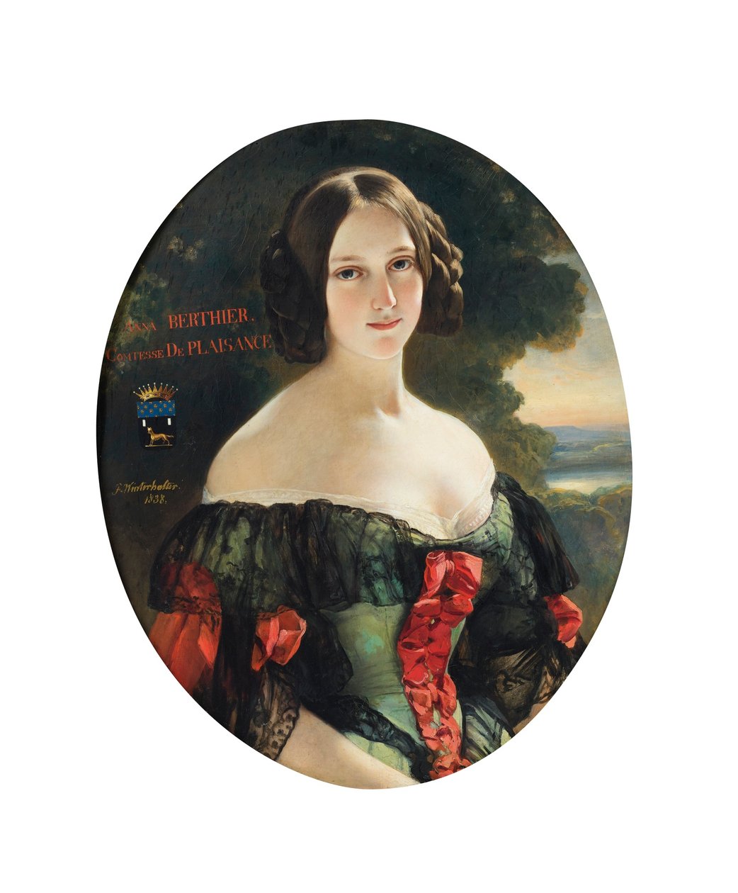 Anne, Plaisancen kreivitär (1815-1878), myöhemmin Plaisancen herttuatar, o.s. Mlle Bertier de Wagram. tekijältä Franz Xaver Winterhalter