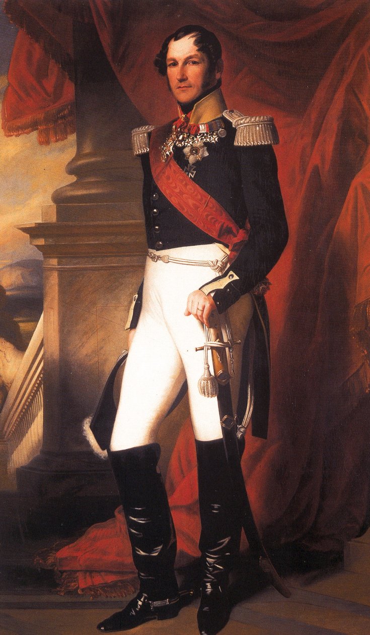 Hollanti: Muotokuva kuningas Leopold I:stä univormussa Muotokuva kuningas Leopold I:stä univormussa tekijältä Franz Xaver Winterhalter