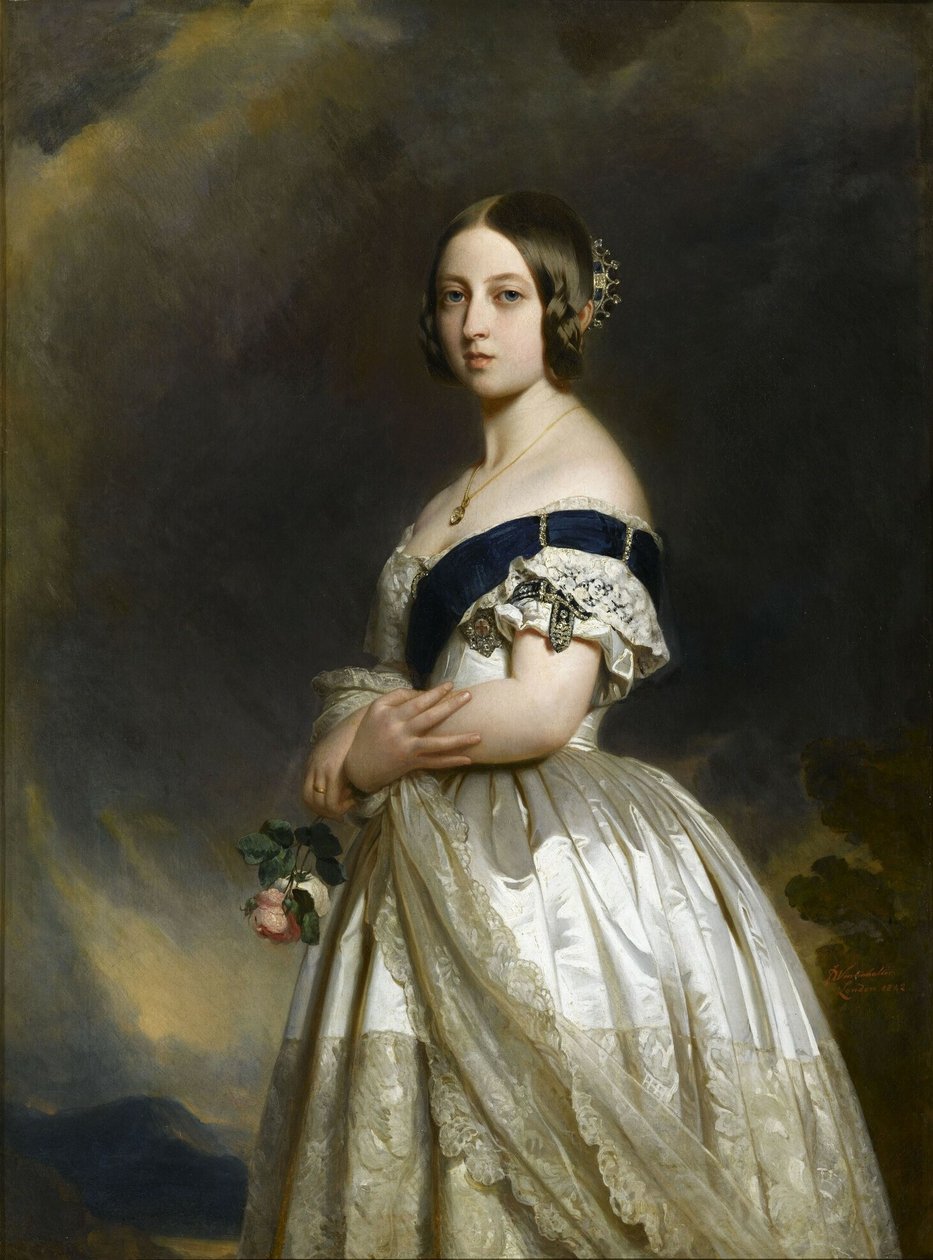 Ranskalainen:  Victoria I, Ison-Britannian kuningatar (1819-1901) Victoria I, Ison-Britannian kuningatar (1819-1901) tekijältä Franz Xaver Winterhalter