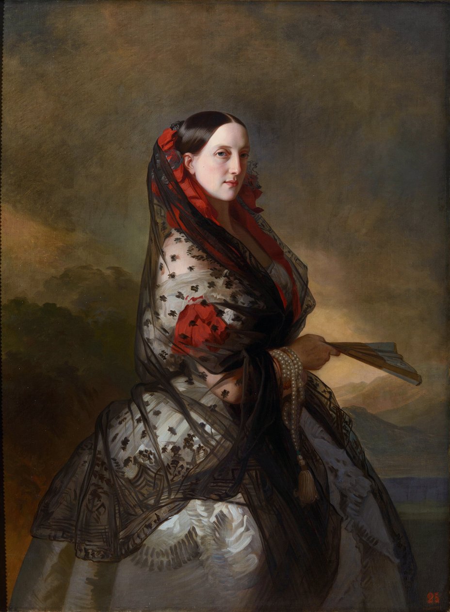 Marie Nikolaievna de Russie (1819-1876) - Venäjän suurherttuatar Maria Nikolaevna (1819-1876), Leuchtenbergin herttuatar par Winterhalter, Franz Xavier (1805-1873). Öljy kankaalle, n. 1856-1857, valtion A. Radishchevin taidemuseo, Saratov tekijältä Franz Xaver Winterhalter