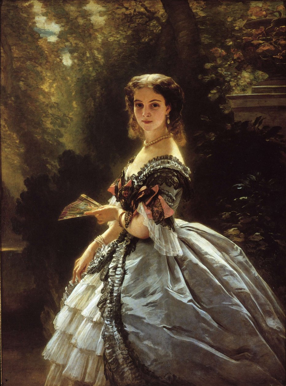 Kreivitär Elizabeth Esperovna Trubetskajan muotokuva, os. Belosselskaja-Belozerskaja 1834-1907, 18 tekijältä Franz Xaver Winterhalter