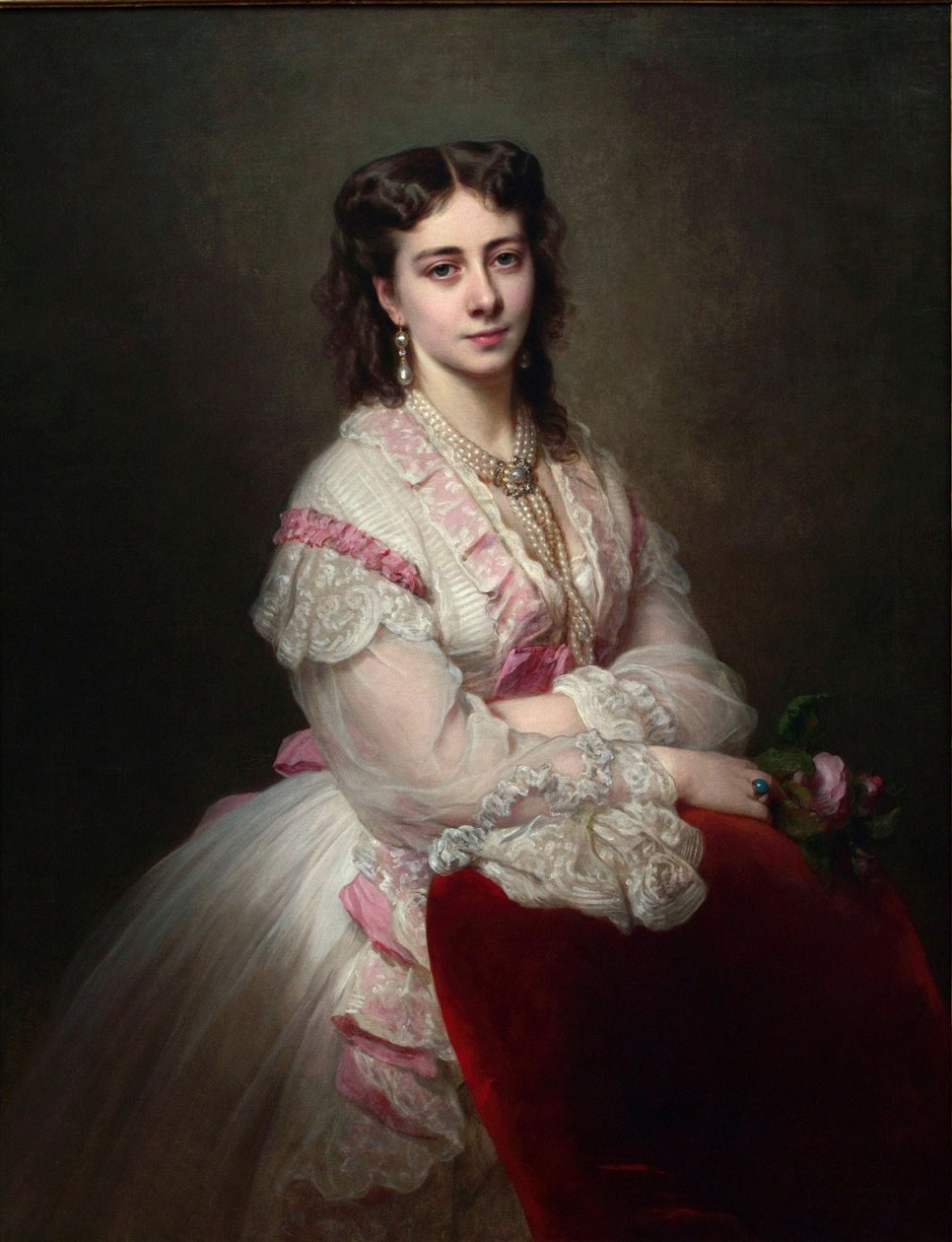Kreivitär Maria Branickan muotokuva 1843-1918, geb. Prinsessa Sapieha, 1865 tekijältä Franz Xaver Winterhalter