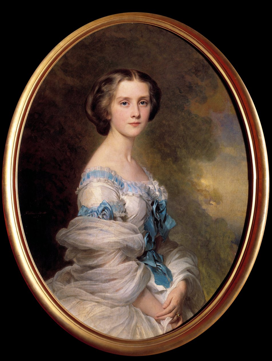 Louise Sophie Melanie Renouard de Bussieren muotokuva, kreivitär Edmond de Pourtales (1836-1914) Xaver Winterhalterin (1806-1873) maalaus 1857 Yksityinen kokoelma tekijältä Franz Xaver Winterhalter