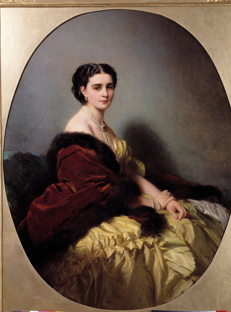 Madame Narytshkinin (tai Naritshkinin tai Narytshkinan) muotokuva Winterhalterin maalaus ja kansi (1806-1873) tekijältä Franz Xaver Winterhalter