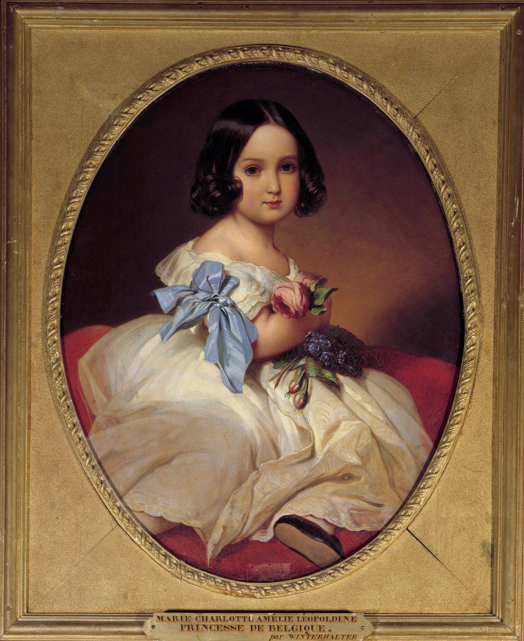 Muotokuva Marie Charlotte Ameliesta Sachsenista, Imperatrice Meksikosta (1840-1927) Xaver Winterhalterin (1806-1873) maalaus 1842 Su. 0,72x0,58 m tekijältä Franz Xaver Winterhalter