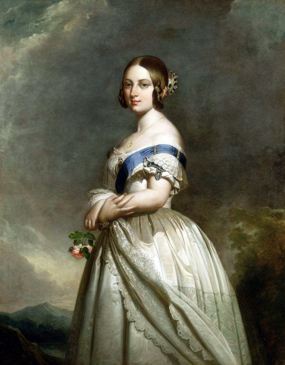 Kuningatar Victorian muotokuva tekijältä Franz Xaver Winterhalter