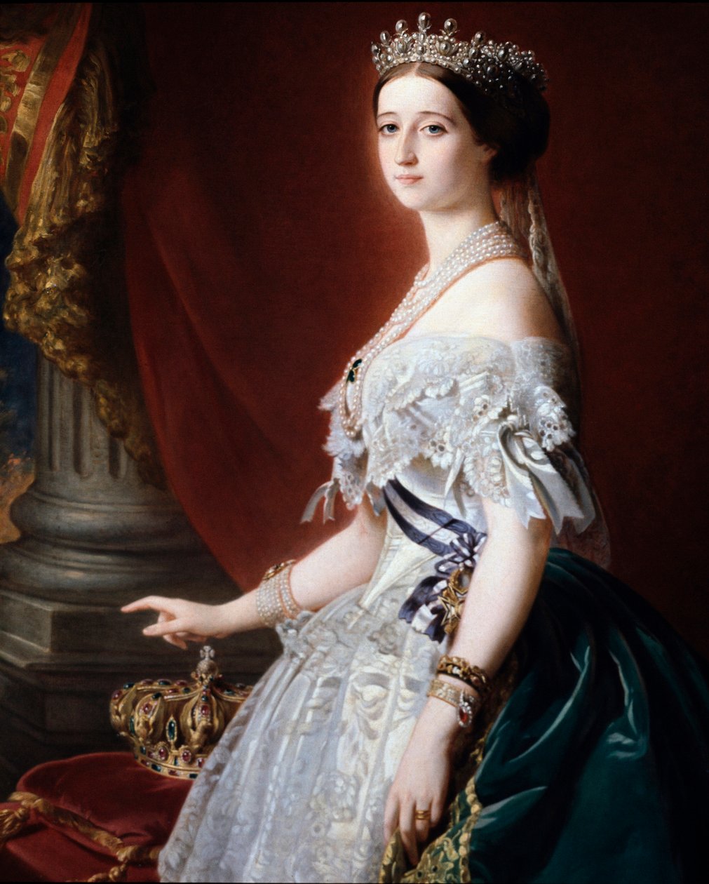 Ranskan vaikutelman Eugenien muotokuva (Eugenia de Montijo tekijältä Franz Xaver Winterhalter