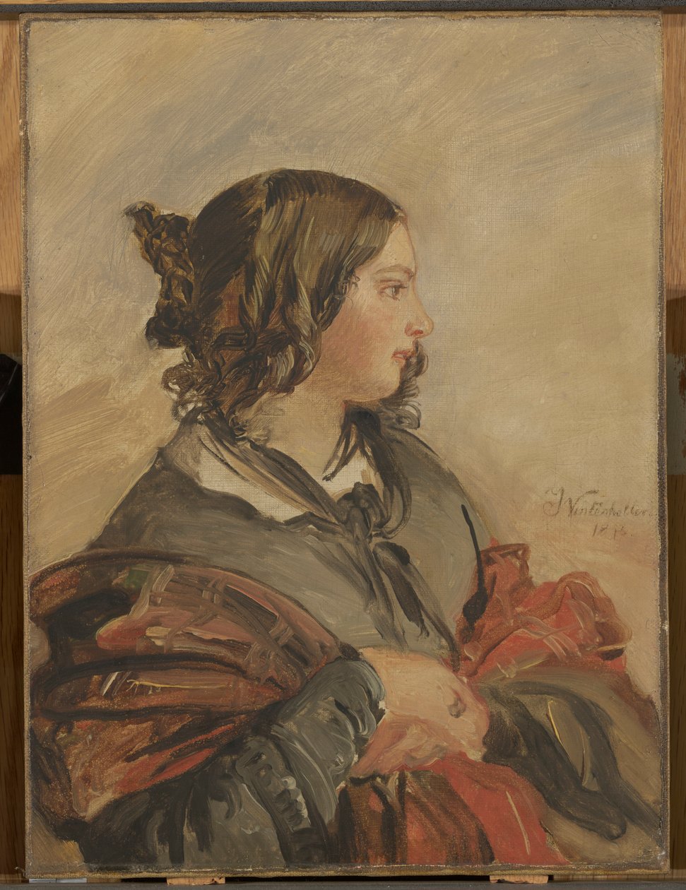 Nuoren kuningatar Victorian muotokuva tekijältä Franz Xaver Winterhalter