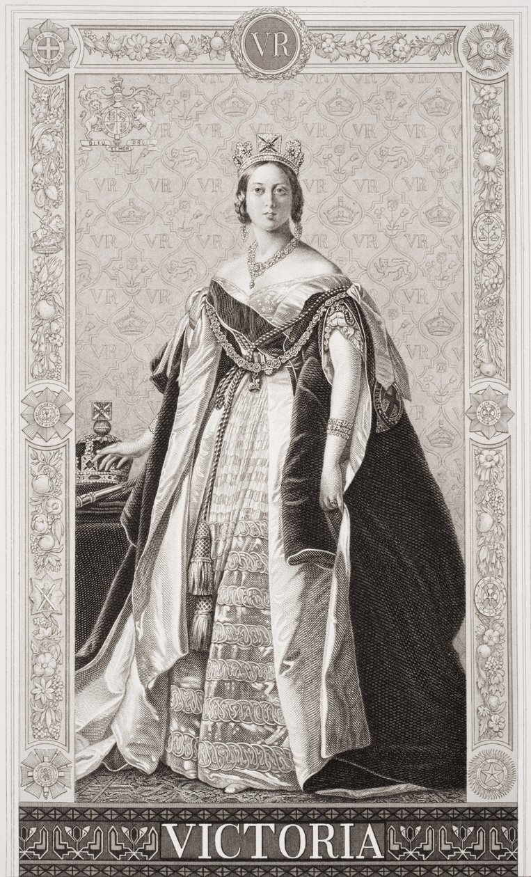 Kuningatar Victoria (1819-1901) Englannin ja Skotlannin historian kuvituksista, osa II tekijältä Franz Xaver Winterhalter