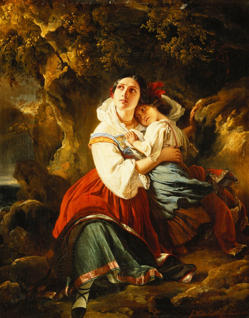 Lähestyvä myrsky, 1834 tekijältä Franz Xaver Winterhalter